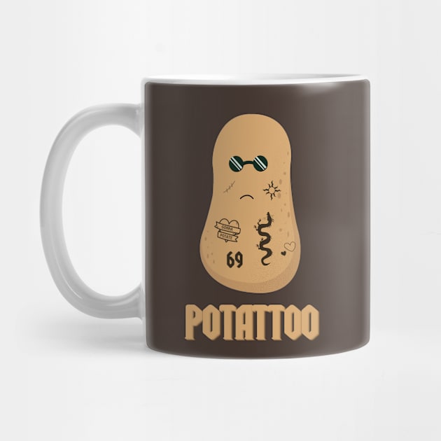 Funny potato puns ~ Potattoo by Marzuqi che rose